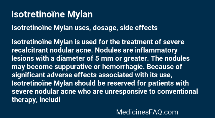 Isotretinoïne Mylan