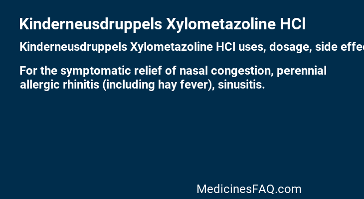 Kinderneusdruppels Xylometazoline HCl