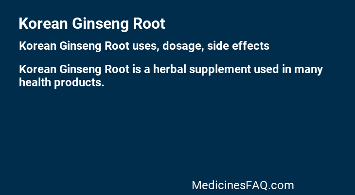 Korean Ginseng Root