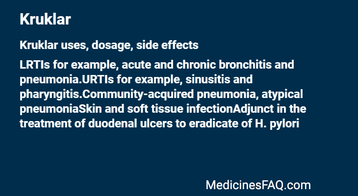 Kruklar: Uses, Dosage, Side Effects, Food Interaction & FAQ