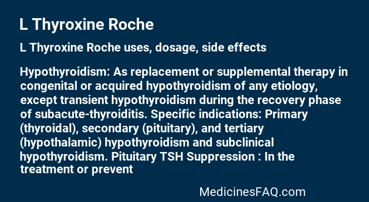 L Thyroxine Roche