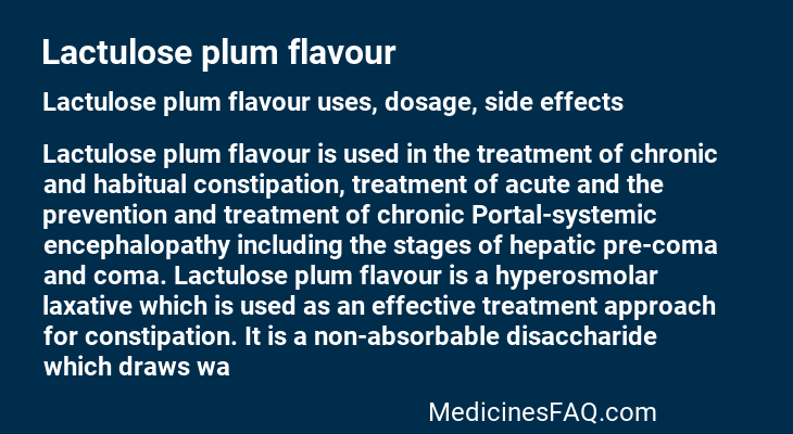 Lactulose plum flavour