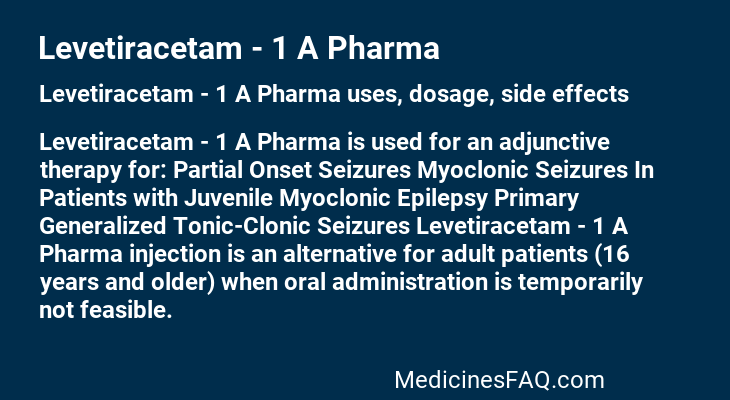 Levetiracetam - 1 A Pharma