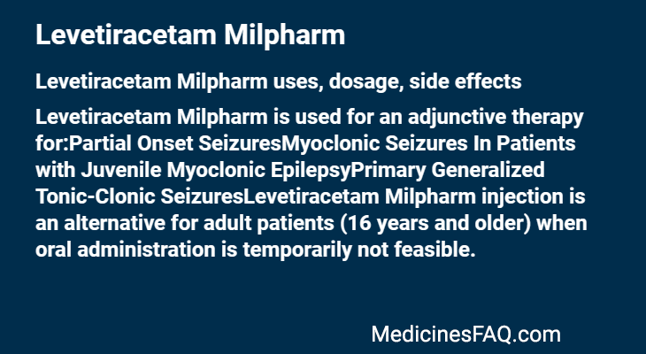 Levetiracetam Milpharm