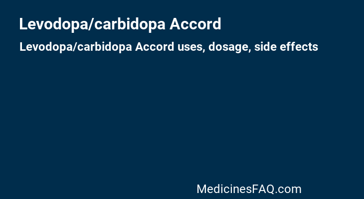 Levodopa/carbidopa Accord