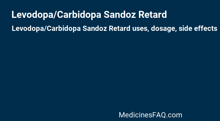 Levodopa/Carbidopa Sandoz Retard