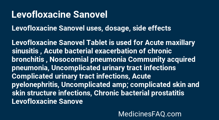 Levofloxacine Sanovel
