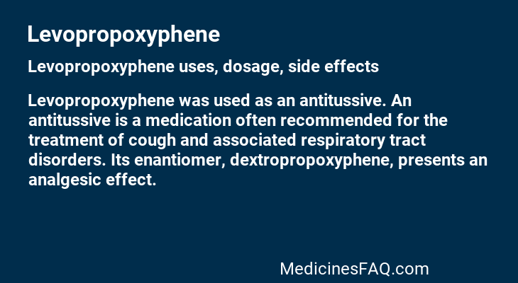 Levopropoxyphene