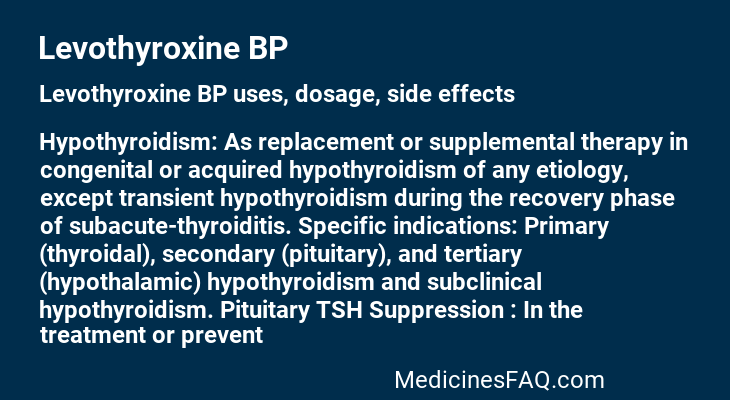 Levothyroxine BP
