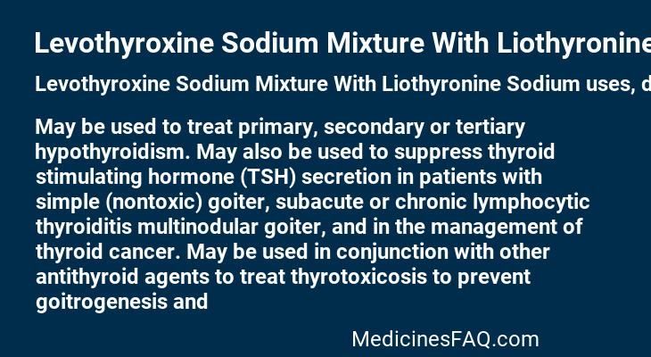 Levothyroxine Sodium Mixture With Liothyronine Sodium