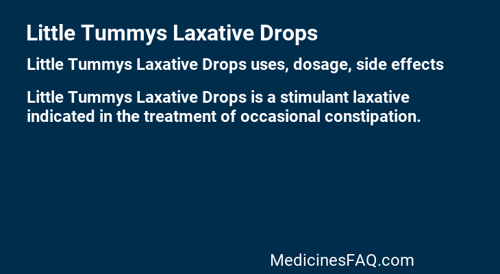 Little Tummys Laxative Drops