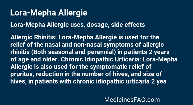 Lora-Mepha Allergie
