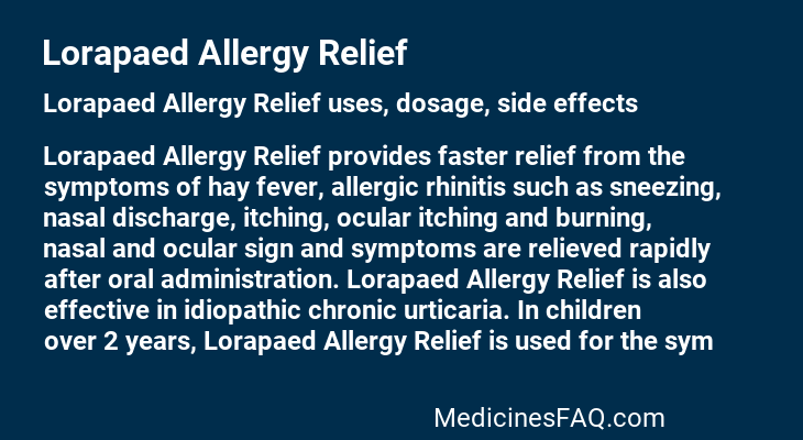 Lorapaed Allergy Relief