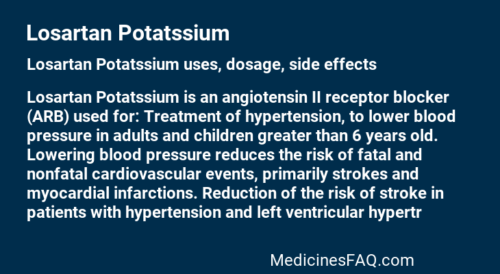 Losartan Potatssium