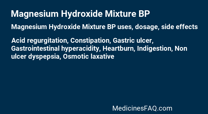 Magnesium Hydroxide Mixture BP