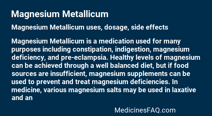 Magnesium Metallicum