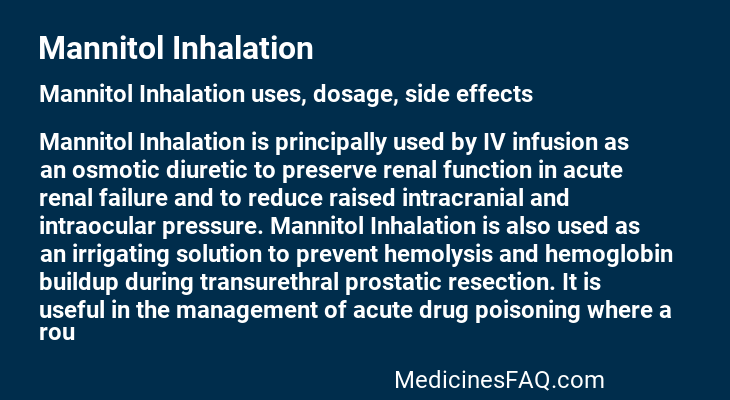 Mannitol Inhalation