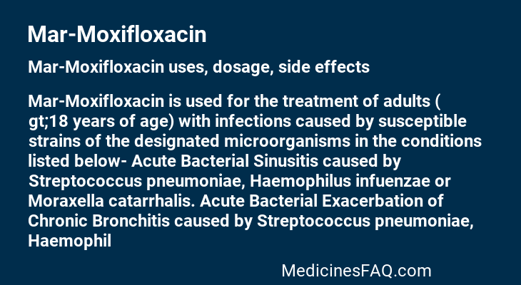 Mar-Moxifloxacin