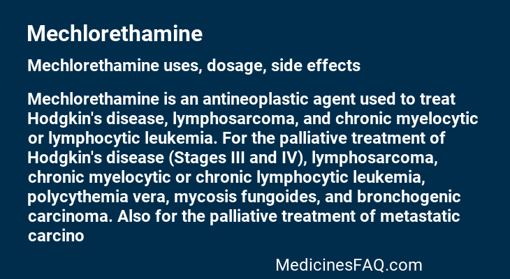 Mechlorethamine