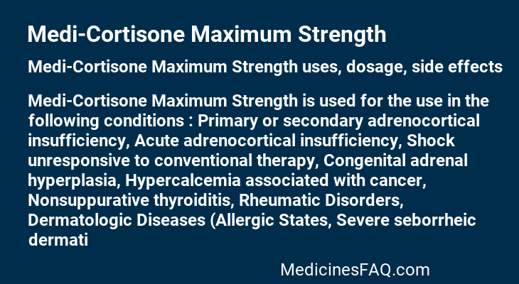 Medi-Cortisone Maximum Strength