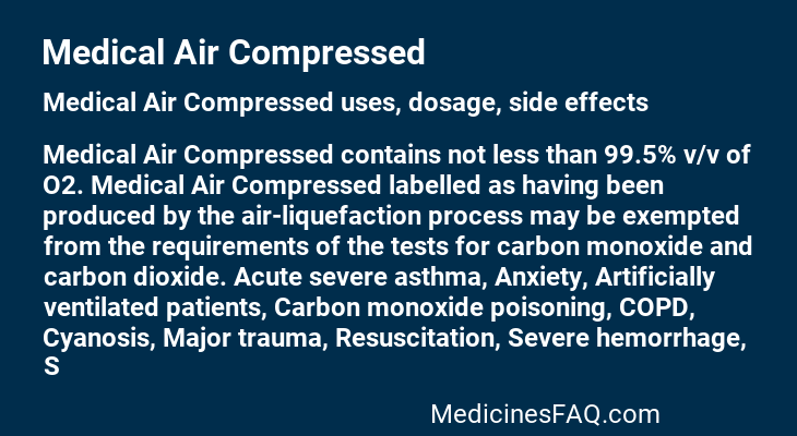 Medical Air Compressed