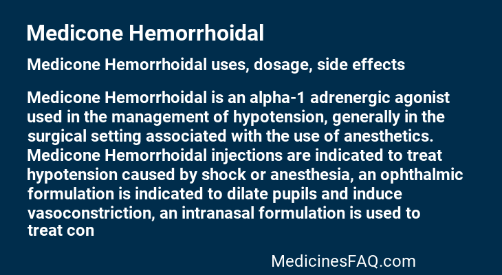 Medicone Hemorrhoidal