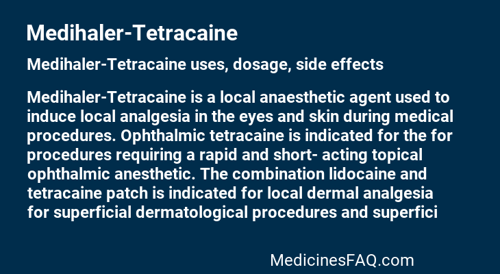 Medihaler-Tetracaine