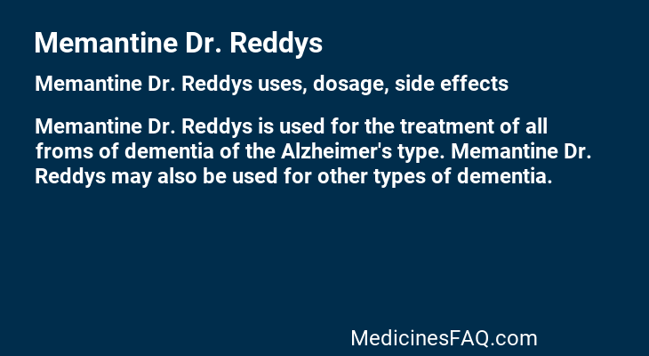 Memantine Dr. Reddys