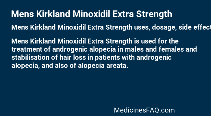 Mens Kirkland Minoxidil Extra Strength