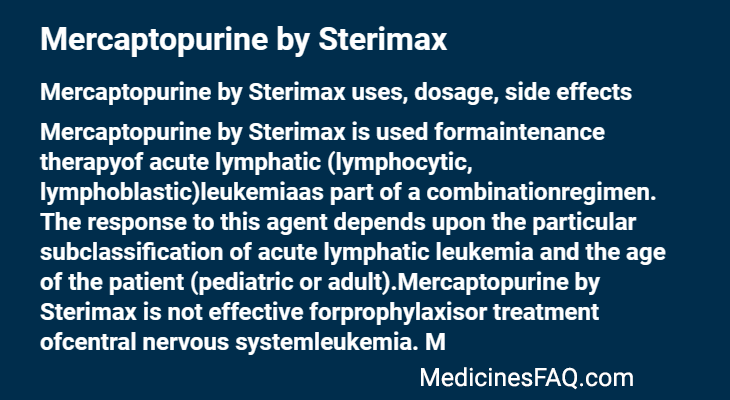Mercaptopurine by Sterimax