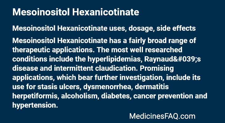 Mesoinositol Hexanicotinate