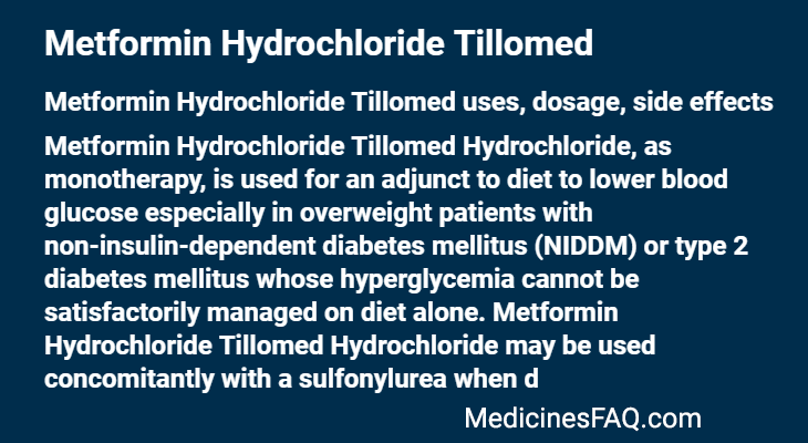 Metformin Hydrochloride Tillomed