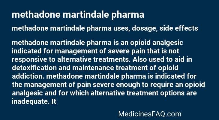 methadone martindale pharma