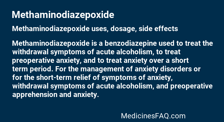 Methaminodiazepoxide