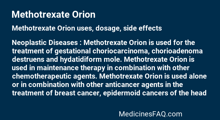 Methotrexate Orion