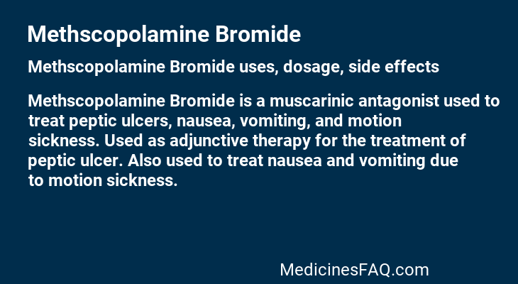 Methscopolamine Bromide