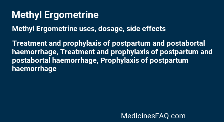 Methyl Ergometrine