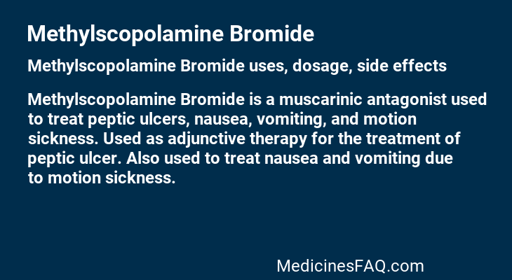 Methylscopolamine Bromide