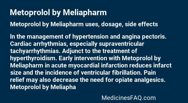 Metoprolol by Meliapharm