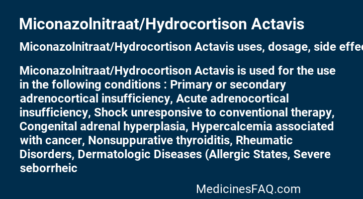 Miconazolnitraat/Hydrocortison Actavis
