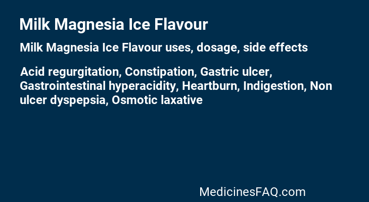 Milk Magnesia Ice Flavour
