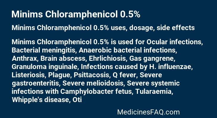 Minims Chloramphenicol 0.5%
