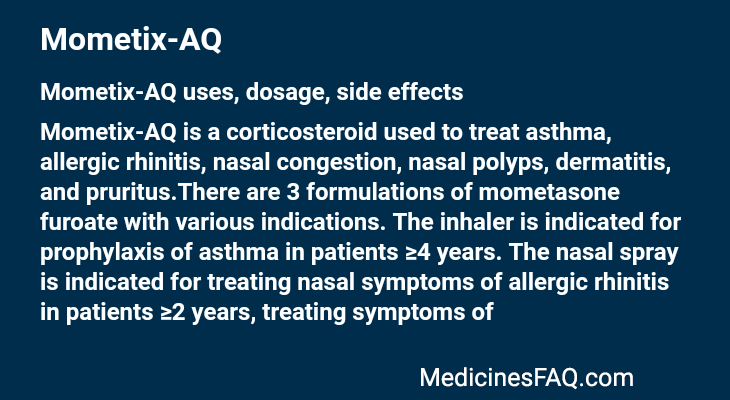 Mometix-AQ: Uses, Dosage, Side Effects, Food Interaction & FAQ