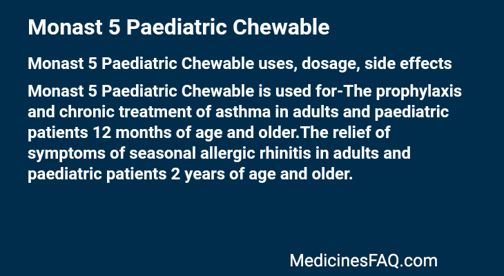 Monast 5 Paediatric Chewable