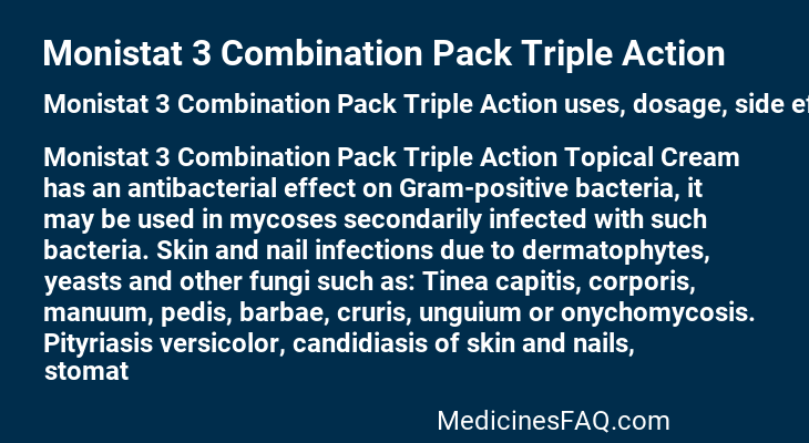 Monistat 3 Combination Pack Triple Action