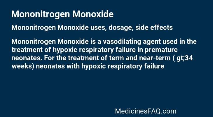 Mononitrogen Monoxide