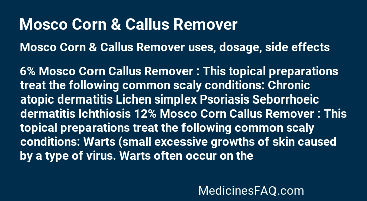 Mosco Corn & Callus Remover