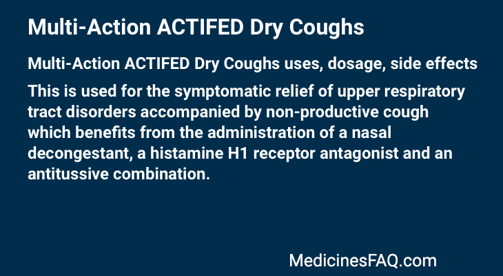 Multi-Action ACTIFED Dry Coughs