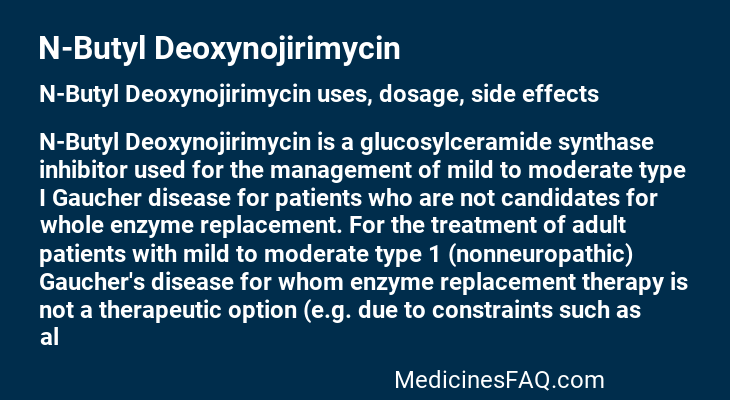 N-Butyl Deoxynojirimycin