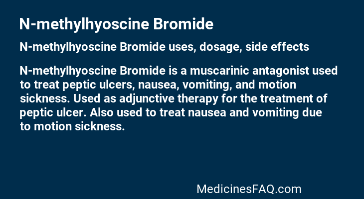 N-methylhyoscine Bromide